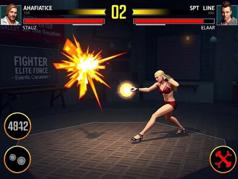 Fighter Elite Force gameplay screenshot showing combat action